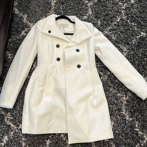 Zara cream pea coat size small